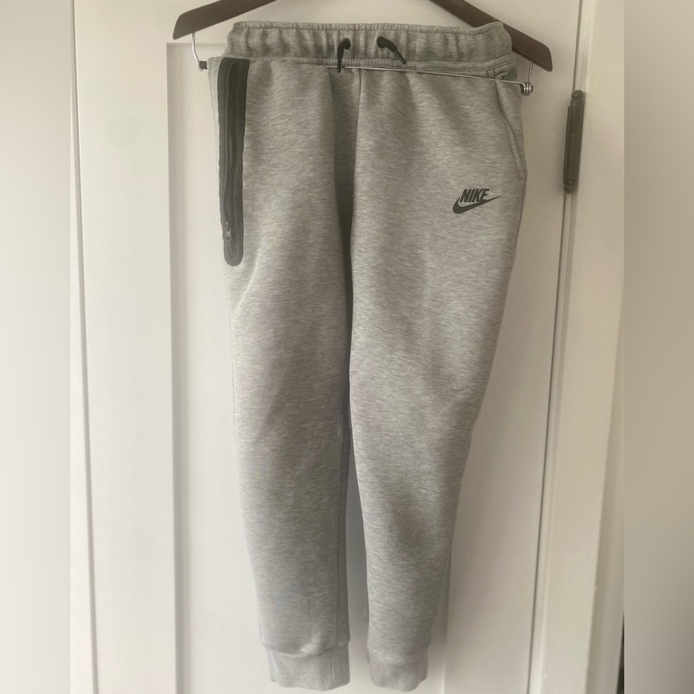 Nike Tech Kids Gray Joggers with Black Logo (size L)